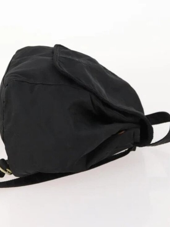 PRADA Backpack Nylon Black Gold Auth 172266 main image 14